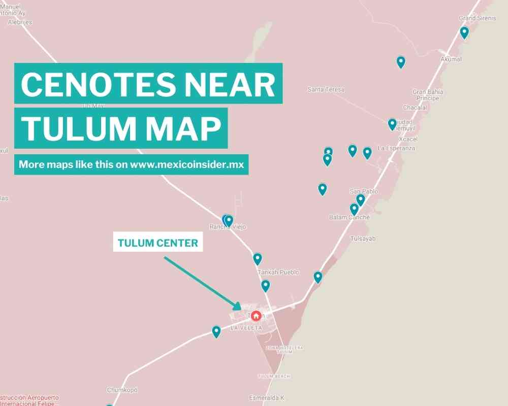 tulum cenotes map