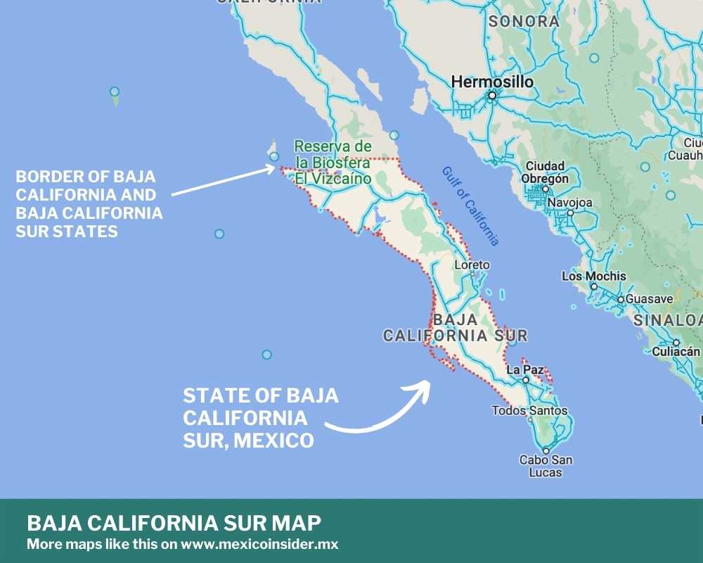 baja california sur map