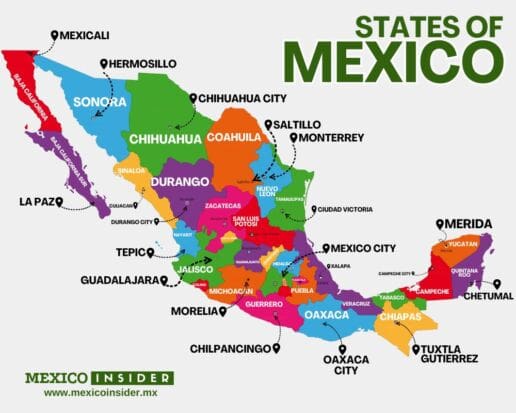 The 32 Mexico States Explained with Free Map Mexico Insider the-32-mexico-states-explained-with-free-map-mexico-insider