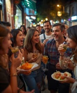 evening taco crawl in mexico city