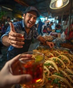 Alternative view of Evening taco crawl in Mexico City (with mezcal!)
