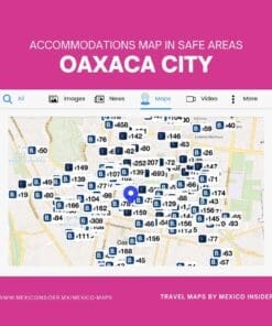 Oaxaca accommodations map